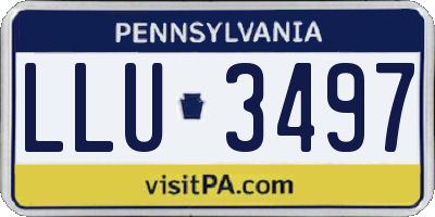 PA license plate LLU3497