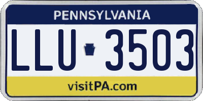 PA license plate LLU3503