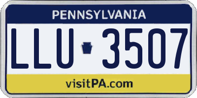 PA license plate LLU3507