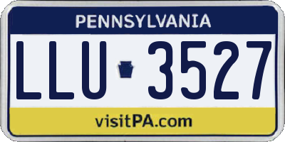 PA license plate LLU3527