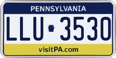 PA license plate LLU3530