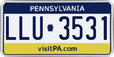 PA license plate LLU3531