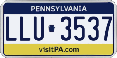 PA license plate LLU3537