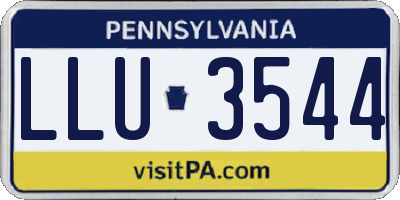 PA license plate LLU3544