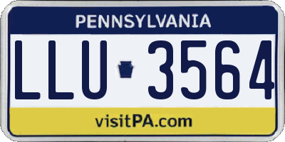 PA license plate LLU3564