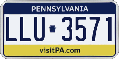 PA license plate LLU3571