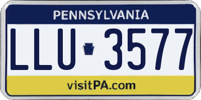 PA license plate LLU3577