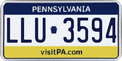 PA license plate LLU3594