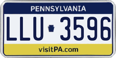 PA license plate LLU3596