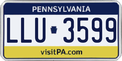 PA license plate LLU3599