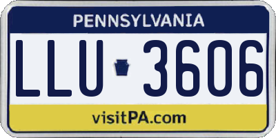 PA license plate LLU3606