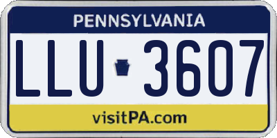 PA license plate LLU3607