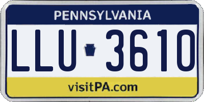 PA license plate LLU3610