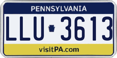 PA license plate LLU3613
