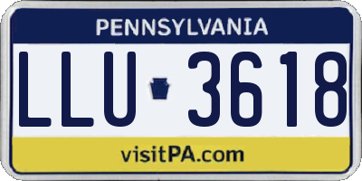 PA license plate LLU3618
