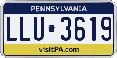 PA license plate LLU3619