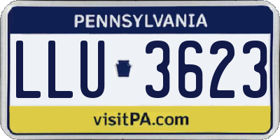 PA license plate LLU3623