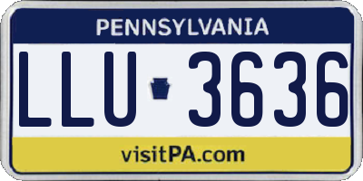 PA license plate LLU3636