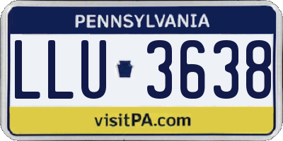 PA license plate LLU3638