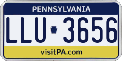 PA license plate LLU3656