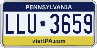 PA license plate LLU3659