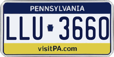 PA license plate LLU3660