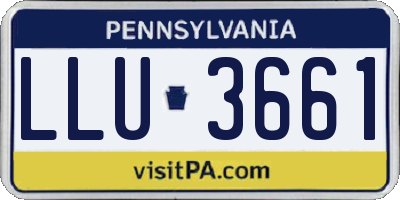 PA license plate LLU3661