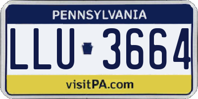 PA license plate LLU3664