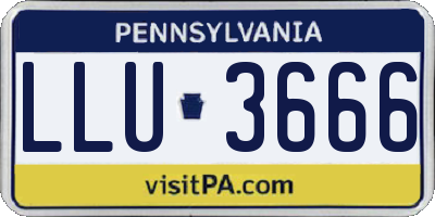 PA license plate LLU3666
