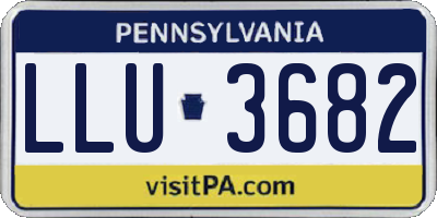 PA license plate LLU3682