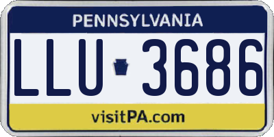 PA license plate LLU3686