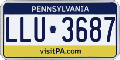 PA license plate LLU3687