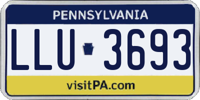 PA license plate LLU3693