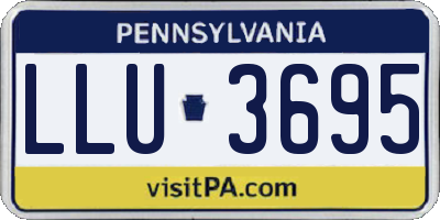 PA license plate LLU3695