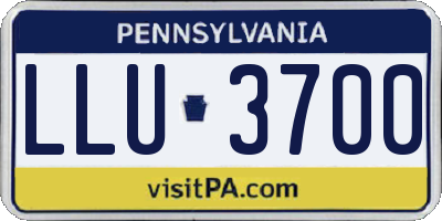 PA license plate LLU3700