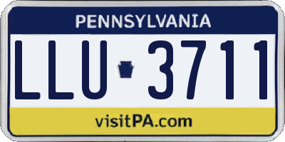 PA license plate LLU3711