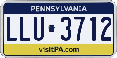 PA license plate LLU3712