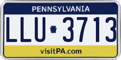 PA license plate LLU3713