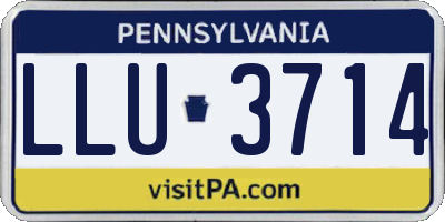 PA license plate LLU3714