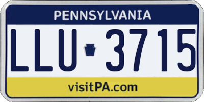 PA license plate LLU3715