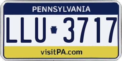 PA license plate LLU3717
