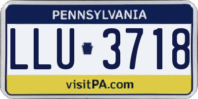 PA license plate LLU3718