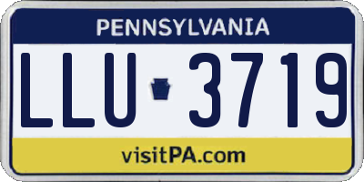 PA license plate LLU3719