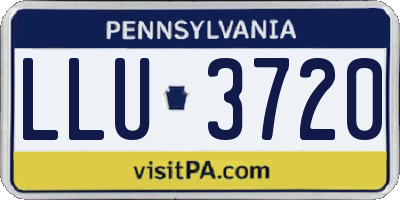 PA license plate LLU3720