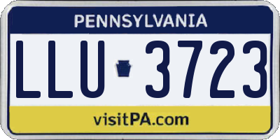 PA license plate LLU3723