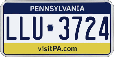 PA license plate LLU3724