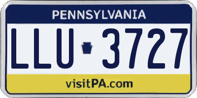 PA license plate LLU3727