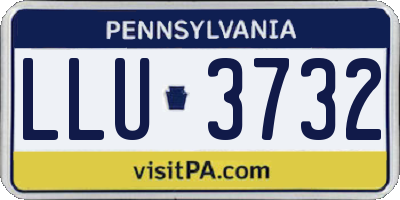 PA license plate LLU3732