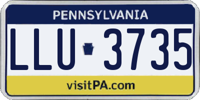 PA license plate LLU3735