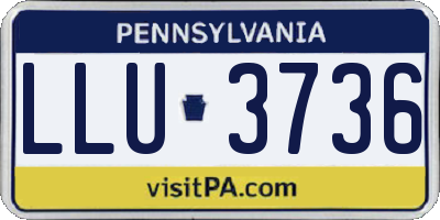 PA license plate LLU3736